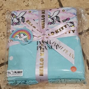 Posh Peanut Hello Kitty Unicorn Blanket Ruffled Luxe Patoo New In Bag